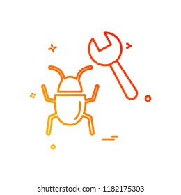 bug icon design vector