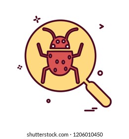 Bug icon design vector