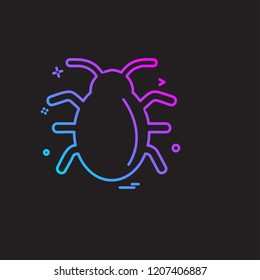 Bug icon design vector