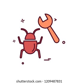 bug icon design vector