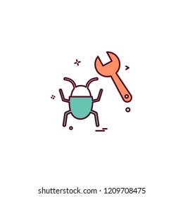 Bug icon design vector 