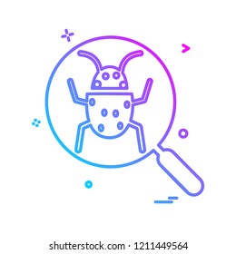 Bug icon design vector