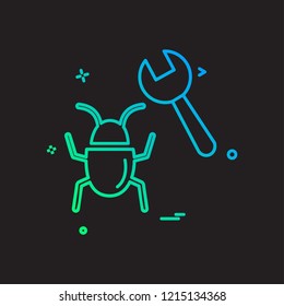 bug icon design vector