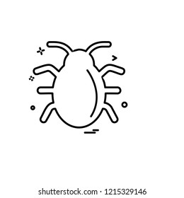Bug icon design vector