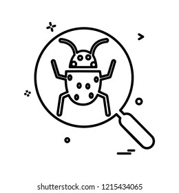 Bug icon design vector
