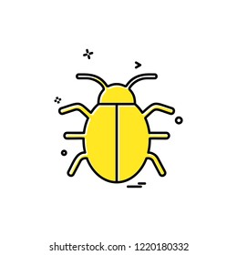 Bug icon design vector 