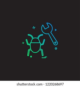 Bug icon design vector 