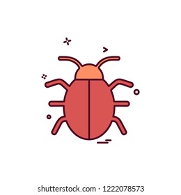 Bug icon design vector 