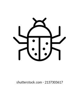 bug icon design, vector illustration with line style, best used for banner or web application