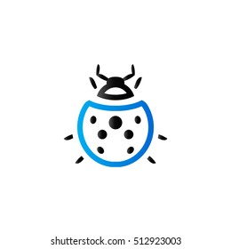 Bug icon in duo tone color. Insects, computer virus 