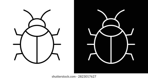 Bug icon editable graphics kit. EPS10.