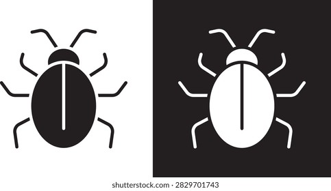 Bug icon editable outline label..