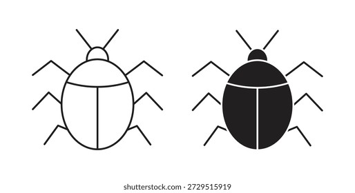 Icono de bug. cartel plano lleno para el concepto móvil y el Diseño web