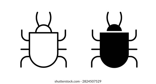 Bug icon filled symbols set