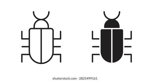 Bug icon flat app symbol..