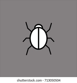 bug icon flat design