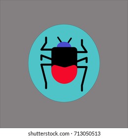 bug icon flat design