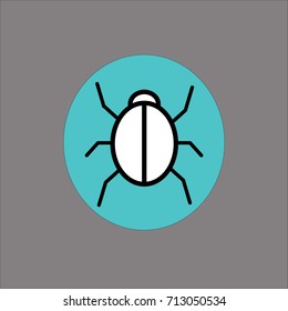 bug icon flat design