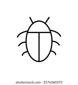 Bug icon Flat fill set collection