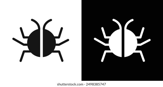 Conjunto de símbolos de línea plana de icono de error.