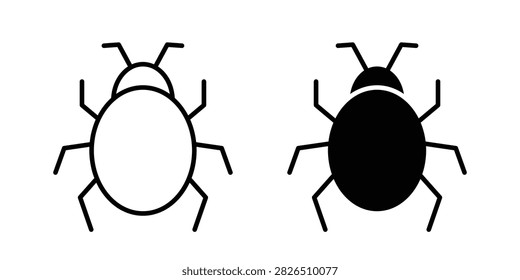 Bug icon flat logo kit