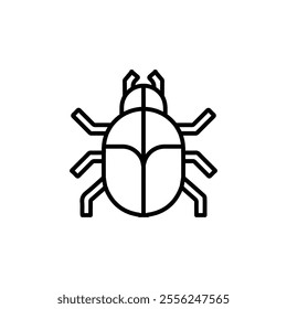 bug icon Flat symbol set outline