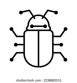 bug icon flat trendy popular simple