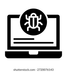 Ilustración vectorial de diseño de glifo de icono de error