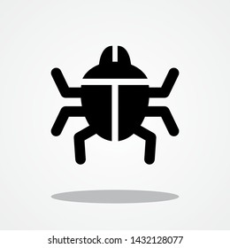 Bug Icon with Gray Shadow 