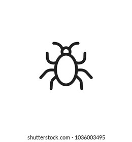 Bug icon. Insect symbol modern, simple, vector, icon for website design, mobile app, ui. Vector Illustration