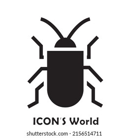 Bug icon. Insect icon. Vector illustration eps10.