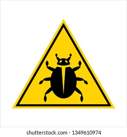 Bug Icon, Insect, Virus Vector Art Illustration