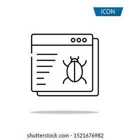 bug icon isolate on white background.