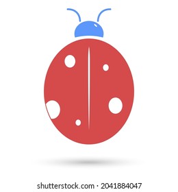 Bug icon, isolated object vector illustration.