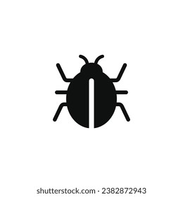 Bug icon isolated on white background