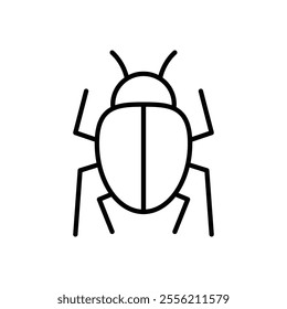 Bug icon isolated on white background