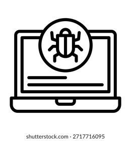 Ilustración vectorial de diseño de línea de icono de error