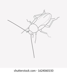 Bug icon line element. Vector illustration of bug icon line isolated on clean background for your web mobile app logo design.