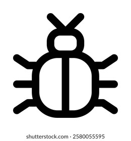 Bug Icon in Line Style