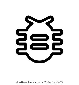 Bug Icon Line Style Design Web and Mobile Vector Illustration.