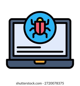 Icono de error Ilustración vectorial de diseño de color lineal