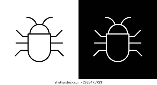 Bug icon lineart pictograms bundle