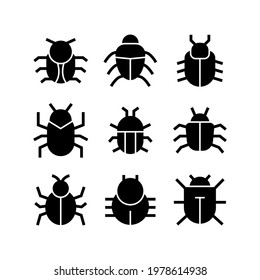 bug icon or logo isolated sign symbol vector illustration - Collection of high quality black style vector icons
