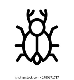 bug icon or logo isolated sign symbol vector illustration - high quality black style vector icons
