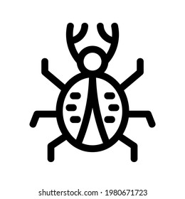 bug icon or logo isolated sign symbol vector illustration - high quality black style vector icons
