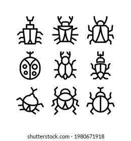 bug icon or logo isolated sign symbol vector illustration - Collection of high quality black style vector icons

