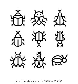 bug icon or logo isolated sign symbol vector illustration - Collection of high quality black style vector icons
