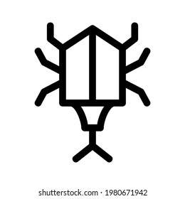 bug icon or logo isolated sign symbol vector illustration - high quality black style vector icons
