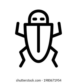 bug icon or logo isolated sign symbol vector illustration - high quality black style vector icons
