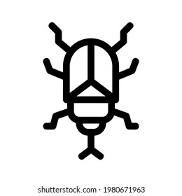 bug icon or logo isolated sign symbol vector illustration - high quality black style vector icons
